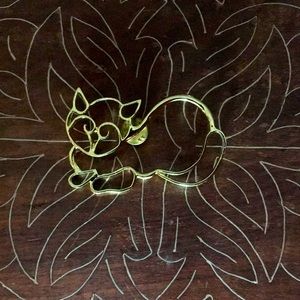 Golden Cat Pin